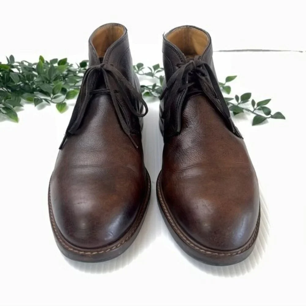 MASSIMO DUTTI Brown Nappa Leather Brown Boots 2001/222/700 Size 11